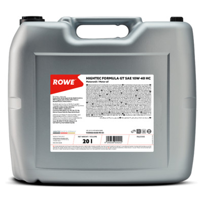 10W-40 Motorenöl ROWE HIGHTEC FORMULA GT HC 20 Liter für Deutz MB Renault Volvo