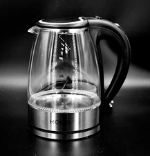 Koios 1.8L Electric Kettle,1500W,Measurements,LED Lights,Auto-Shut-Off,Glass