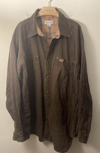 Mens 3XL TALL Carhartt Dark Brown S296 