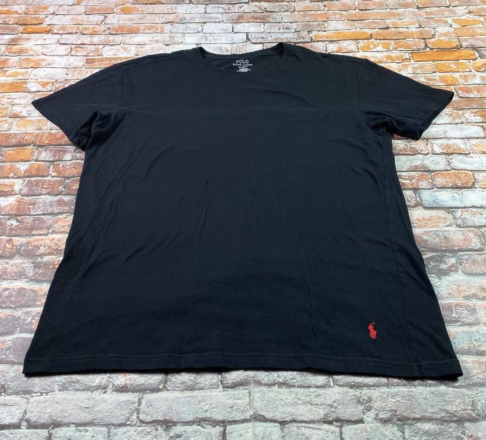 Polo Ralph Lauren Camicia Adulto Extra Large Nera Pony Logo Preppy Casual Tee Uomo