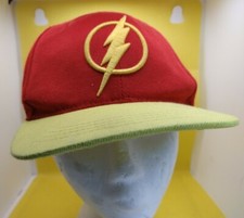 The Flash Hat Baseball Snapback Cap DC Comic Justice League Red Yellow Six Flags
