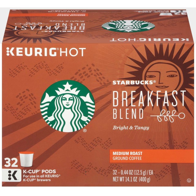Starbucks Blend Medium Roast Ground Coffee K-Cup Pods 32 count 100 ...