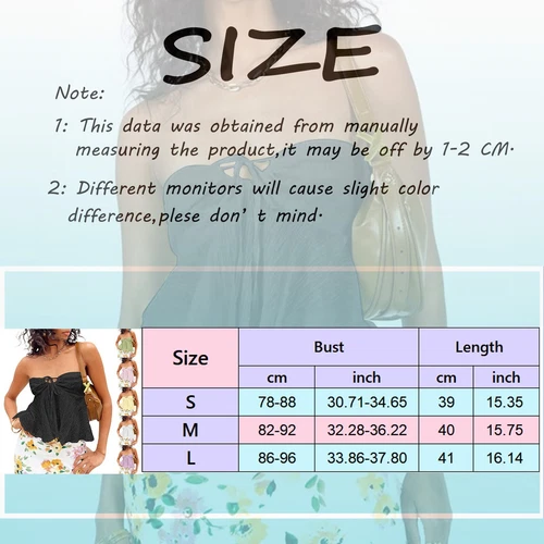 Top de tubo para mujer de verano sin hombros sin tirantes elegante bandeau Top Off - Imagen 42 de 42