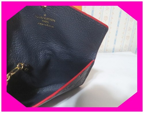LOUIS VUITTON EMPREINTE MARINE BLUE Key Chain Bill Pouch WALLET BOX Dust Bag Tag - Picture 6 of 7