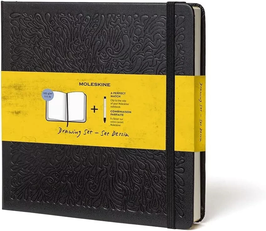 Moleskin  Drawing Set,pocket sketchbook 80 pages Acid free, Pro Click Pencil 0.7