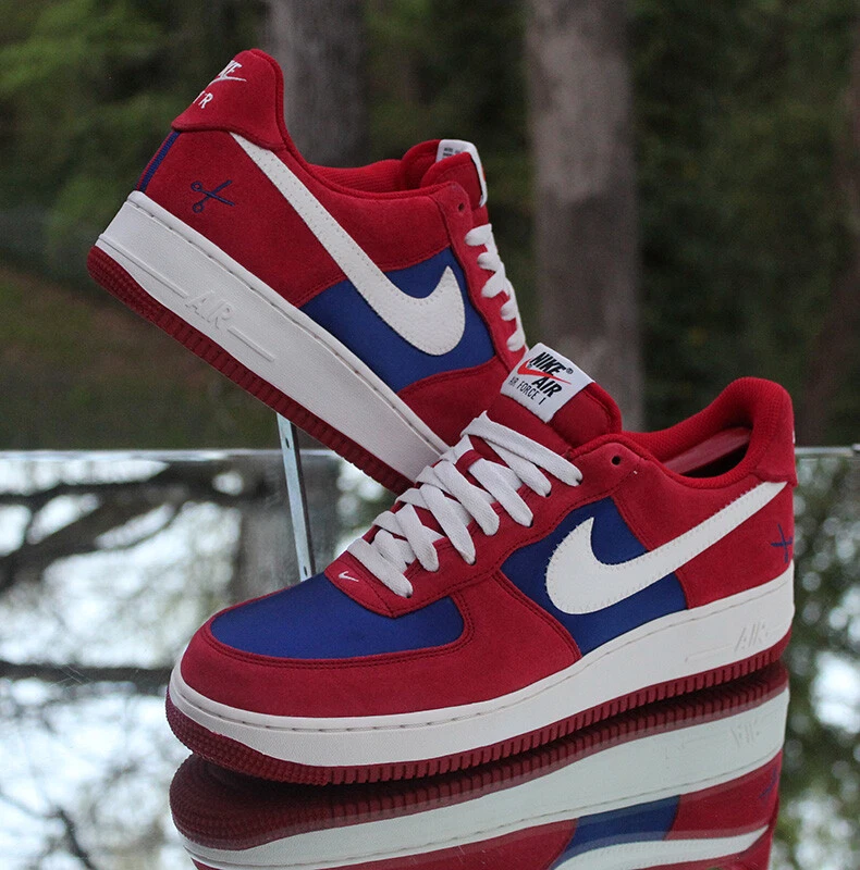 Nike Air Force 1 Low Scissors Men’s Size 9 Gym Red Blue Custom 488298-626 - Image 2 of 4