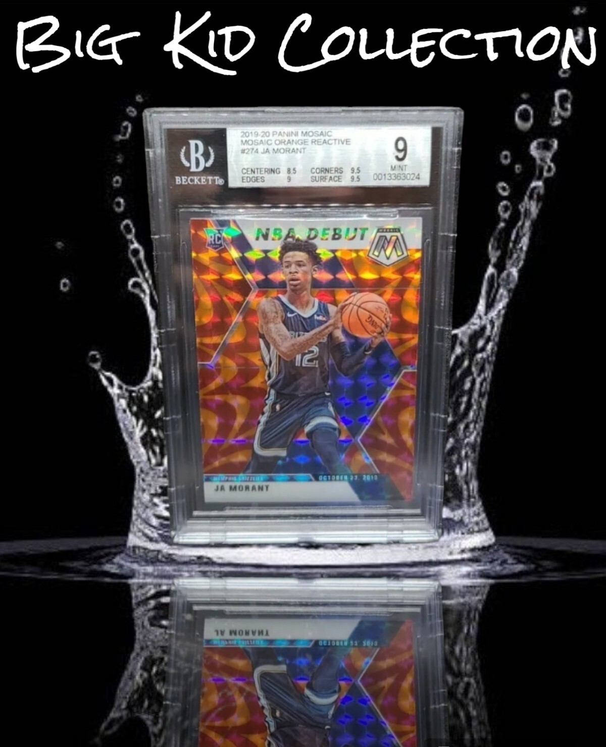 2019-20 Panini Mosaic Ja Morant Rc Debut Orange Reactive Prizm #274 BGS 9