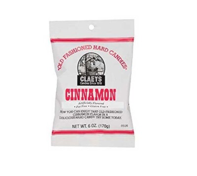 SM Claeys Candies Cinnamon Old Fashioned Hard Candy 6 Oz X 24 Packs