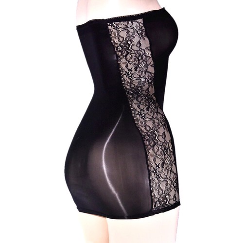 Glänzendes Glänzendes Durchsichtiges Kleid Figurbetontes Kleid Röhrenkleid : - Picture 17 of 23