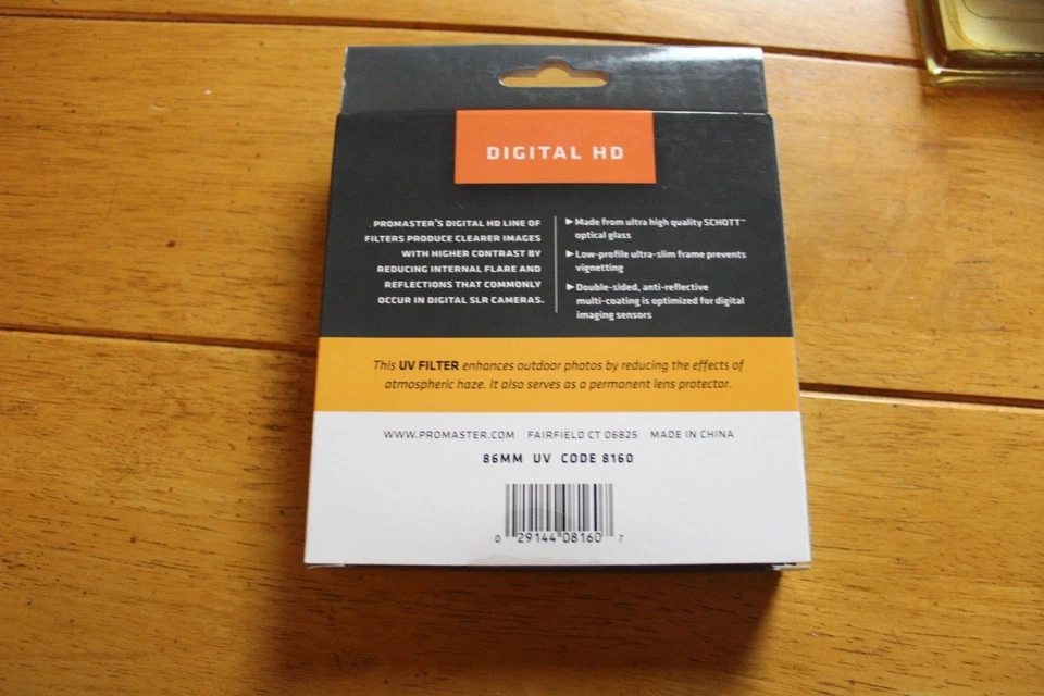 Promaster 86MM Digital HD UV Filter #8160 Schott Optical Glass Enhancer [3 i1-a] - Image 3 of 3
