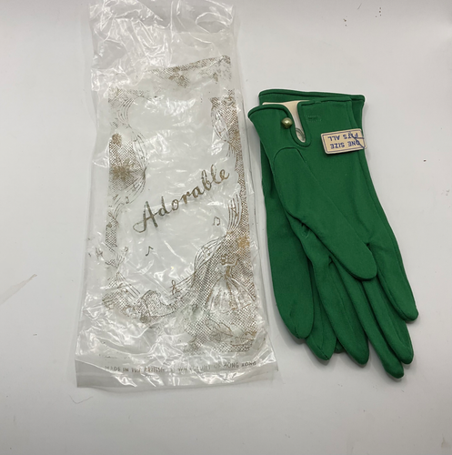 4 Pairs Vintage Womens/Ladies Dress Gloves Green, Yellow, Maroon and Black - Picture 2 of 5