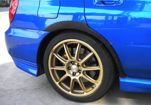 Gloss Black Wheel Well Arch Covers Fender Flares for Subaru Impreza STI 2002-09 - Picture 2 of 10
