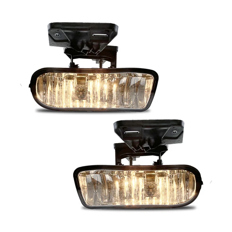 Pair For 2000-2006 GMC Yukon 1999-2002 Sierra 1500 2500 3500 Fog Lights Lamps - Image 3 of 4
