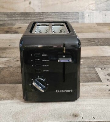 New No Box Cuisinart CPT-122BK CPT-122 2-Slice Bagel Compact Toaster Black