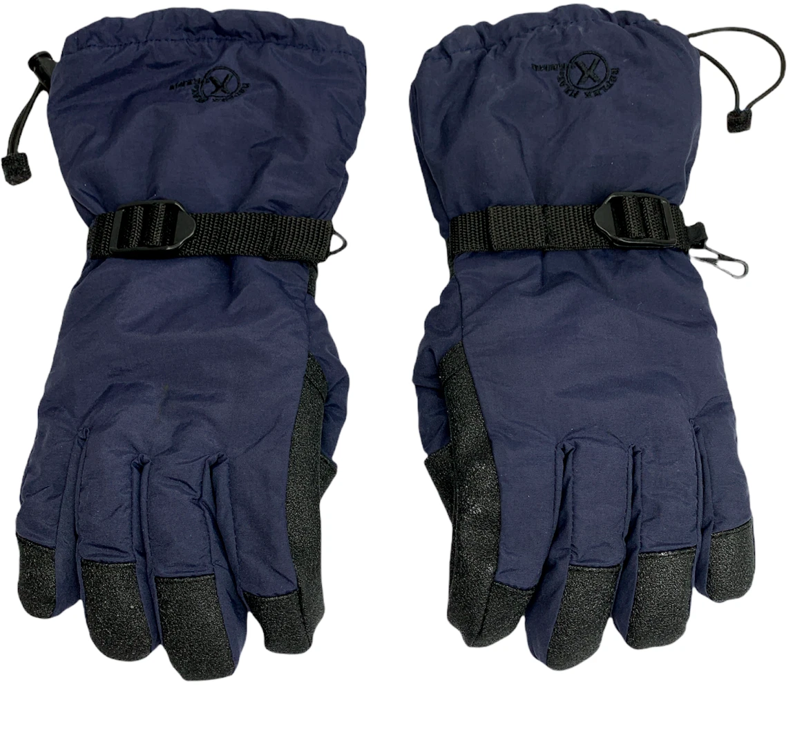 Womens REFLEX HEAT Snow Gloves Removable Inserts Size Large Adjustable Blue/Blak