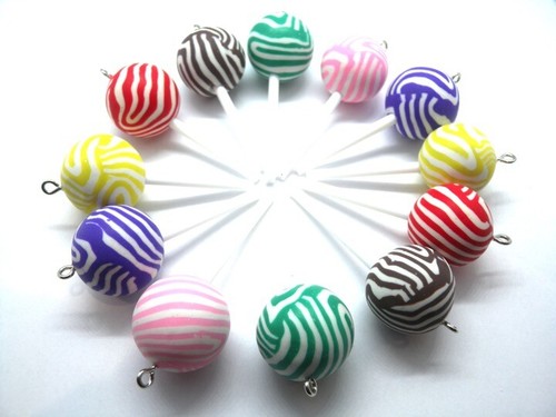 🍭🍭🍭12 GORGEOUS LOLLIPOP CHARMS CLAY FIMO 🍭🍭🍭 eBay