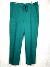 CHEROKEE Workwear 4100 Small Unisex Cargo Scrub Pants Drawstring Teal