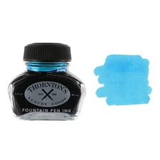 Thornton's Luxury Goods Fountain Pen Ink Bottle, 30ml - Daphne Blue