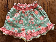 Matilda Jane Fun House Shorts Girls Dream Chasers Ruffled Floral Pockets Size 6