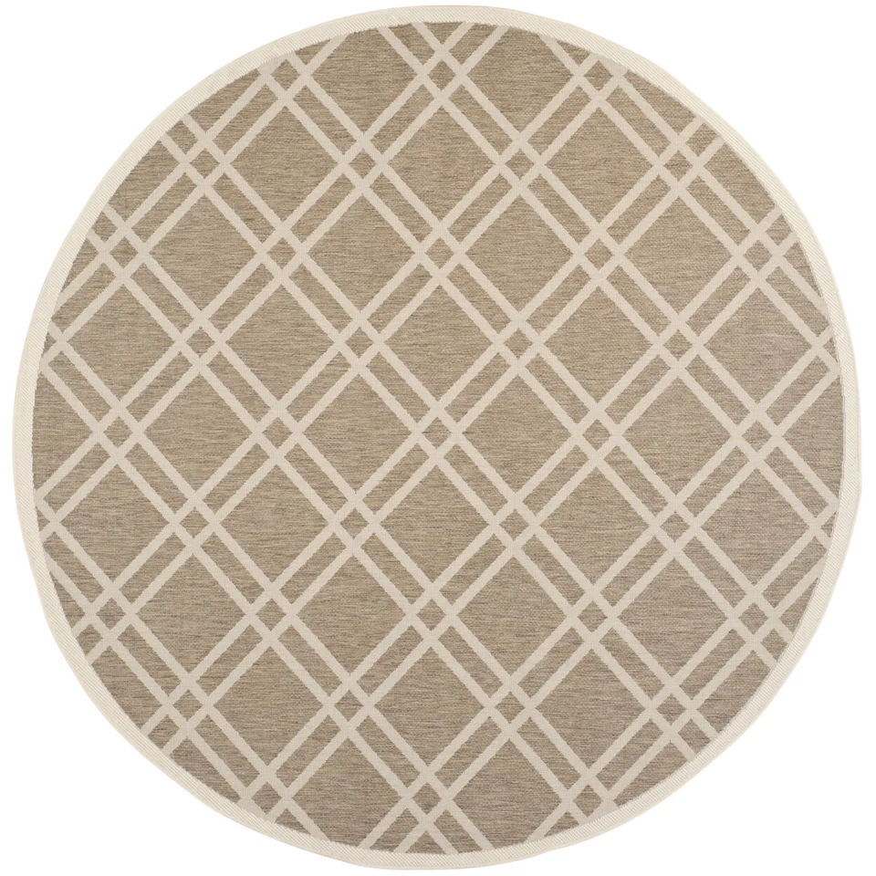 SAFAVIEH Indoor Outdoor CY6923-242 Courtyard Brown / Bone Rug - Image 4 of 4