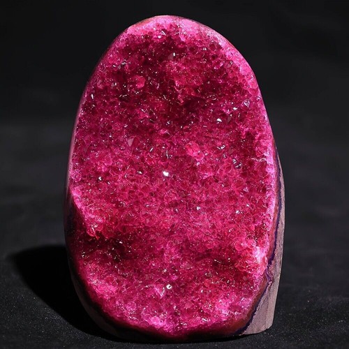 1PZ Cristallo Rosso Rosa Grappolo Geode Naturale Esemplare Minerale Decorazione Ufficio e Regali - Foto 21 di 26