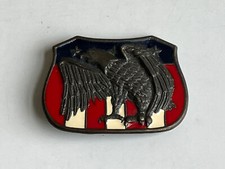 Eagle USA Flag Banner Enamel Red White Blue Belt Buckle America Patriotic