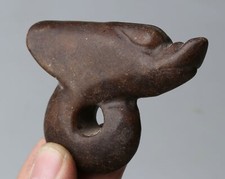 66MM Collect China Old Jade Hongshan Culture Carved Ancient Statue Z15