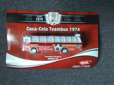 Teambus  Coca-Cola Fußball-WM Bus 1974 in H0 Neu und OVP siehe Fotos