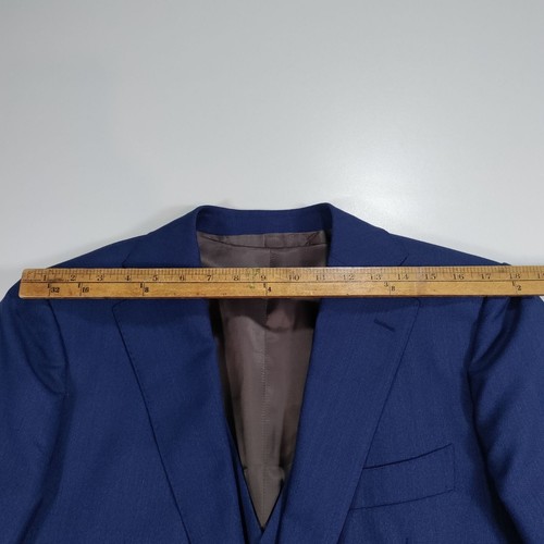 LAZIO VItale Barberis Canonico SUIT SUPPLY Wool Men's 52 Slim Suit Jacket & Vest - Picture 18 of 22