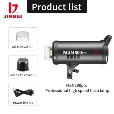 JINBEI MSN 800PRO Studio Flash GN110 800W HSS 1/8000s Powerful LED Video Light