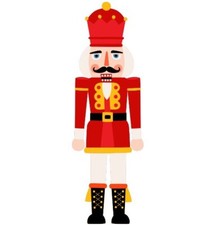 SET of 48 - 1" Round CHRISTMAS NUTCRACKER ADHESIVE STICKERS