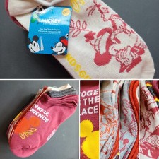 NWT Disney Mickey Mouse and Friends 10 Pairs No Show Socks Shoe Size 4-10