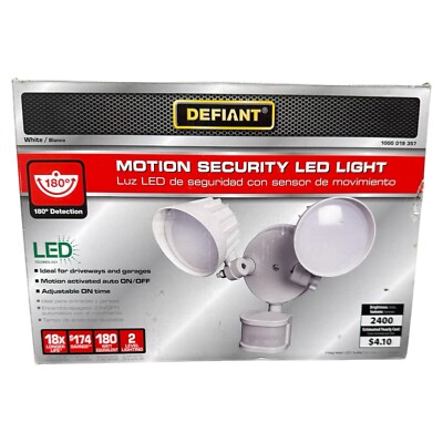 Defiant, 180 Degree, LED Motion Sensing Outdoor Security LED