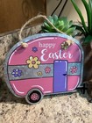 Happy Easter Camper Ornament Camper Sign Camper Decoration Sz 6" w x 4.75" t S33