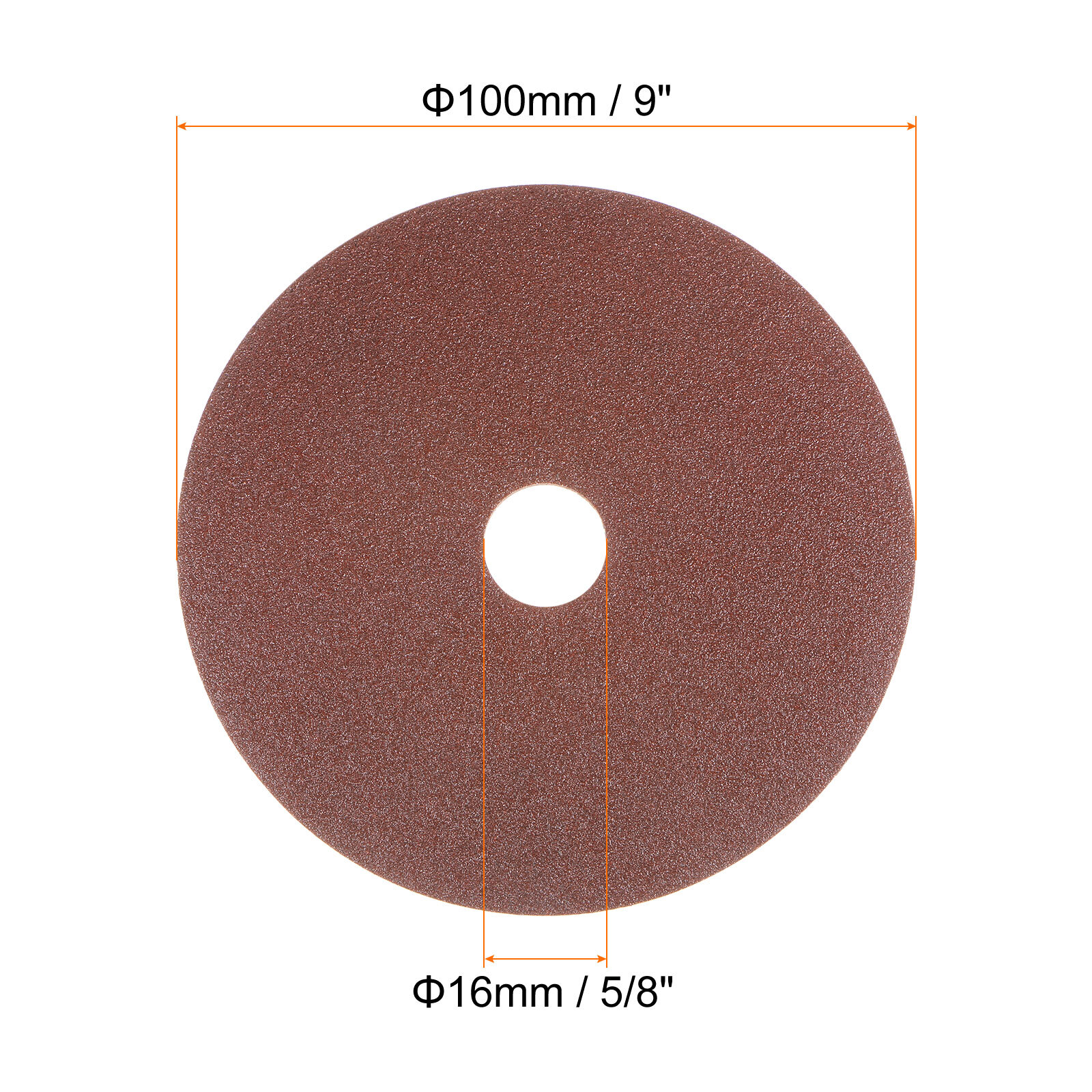 50pcs 100 Grit Aluminum Oxide Resin Fiber Discs 4"x5/8" Abrasive Discs