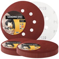 50X Schleifpapier 150Mm Klett P120 Schleifscheibe SchleifbläTter Schmirgelpapier