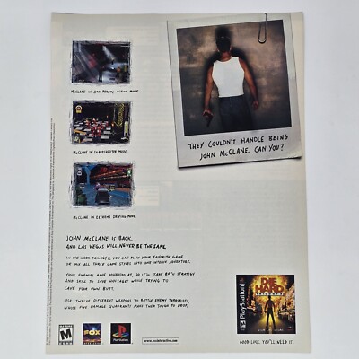 Die Hard Trilogy 2 PlayStation PS1 Polaroid Print Ad/Poster Official Promo Art