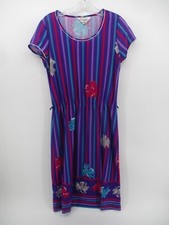 Mari Lynn Fashions 12 Cap Sleeve Scoop Neck Colorful Floral Dress