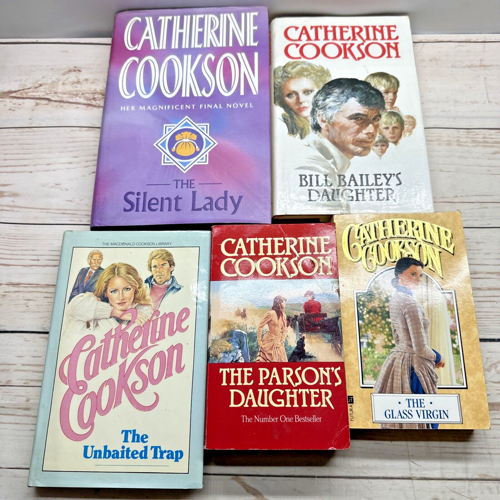 Catherine Cookson Book Bundle x5 Silent Lady Unbaited Trap Parsons Daughter