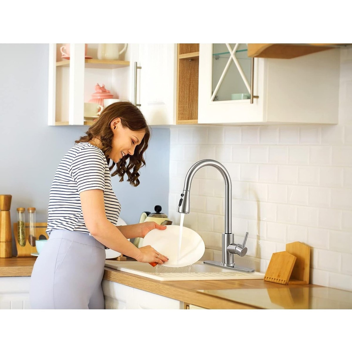 Grifo De Cocina Hansgrohe Talis Loop Acero Inoxidable 047008