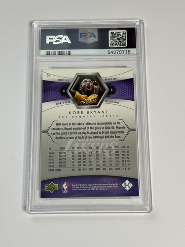 KOBE BRYANT 2004-05 Upper Deck SP Authentic NBA Basketball Card #38 - PSA 10 - Picture 2 of 2