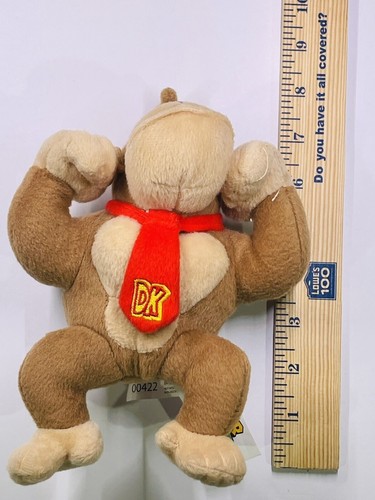 Donkey Kong Plush Toy With Red Tie DK Logo 2022 Nintendo Basic Fun 8" Stuffed An - Picture 7 of 7