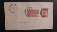 1920 Italy First Flight Cover Air Mail Siracusa Porto to Tripoli FFC