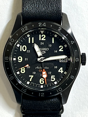 Seiko 5 Sports SBSC013 Field Sports Style Mechanical GMT Leather