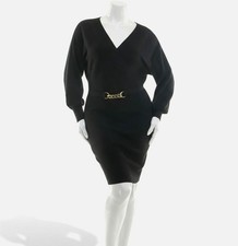 Rosie Harlow Juniors' Black Surplice-Neck Dolman-Sleeve Dress XL