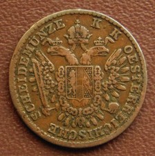 Austria. 1/2 Cruiser 1851 B