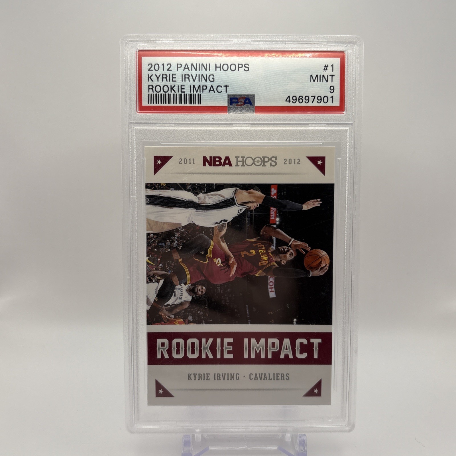 Kyrie Irving 2012 Hoops Basketball Rookie Impact #1 Cleveland Cavaliers RC PSA 9