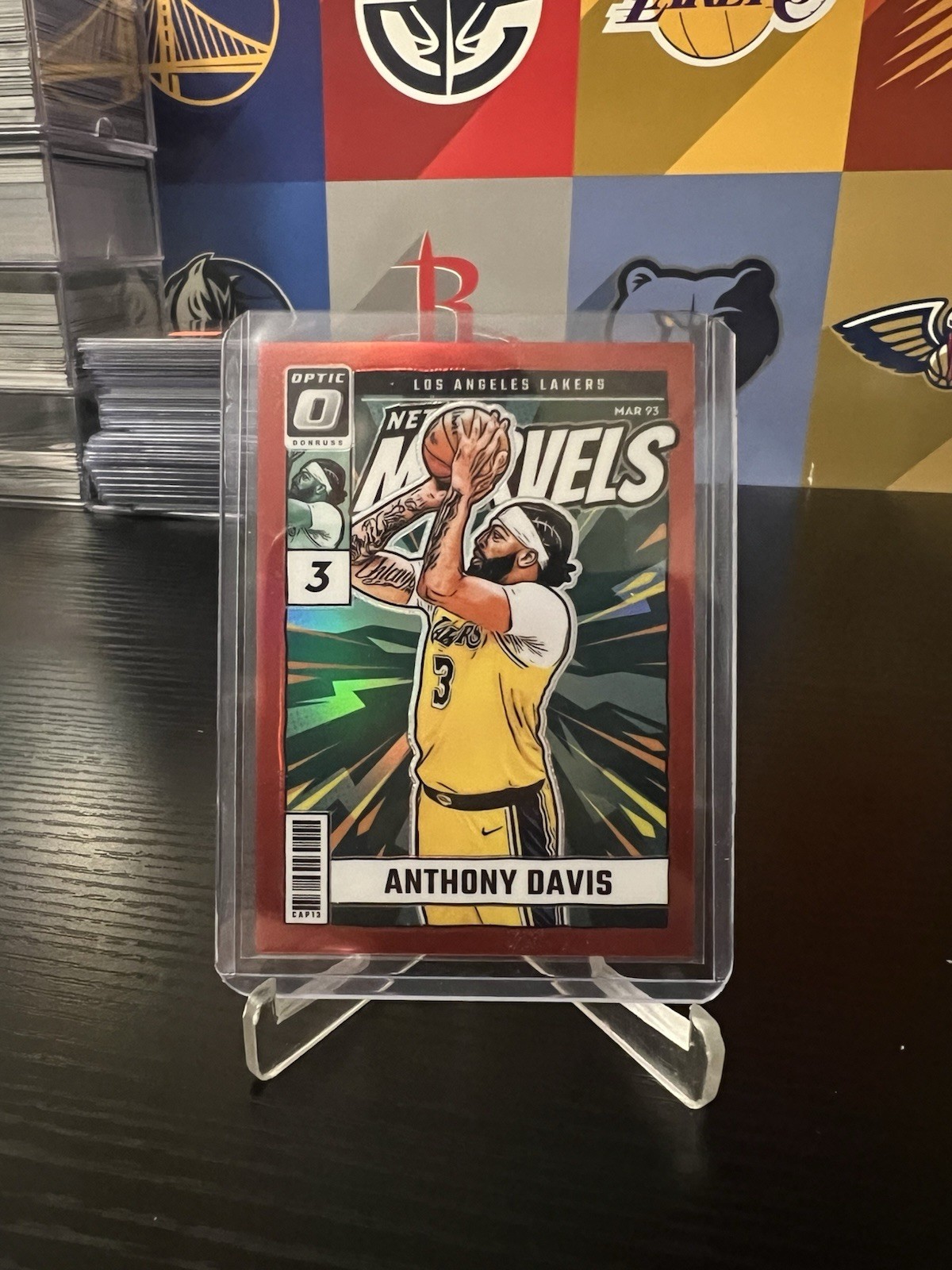 2024-2025 Optic Net Marvels Anthony Davis Red 31/99 Los Angeles Lakers