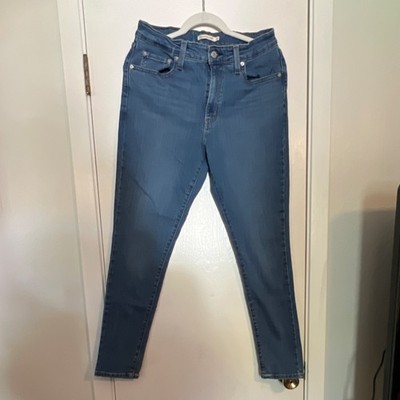 Levi's 721 Skinny High Rise Denim Zip Button 5-Pocket Medium Wash Blue 31