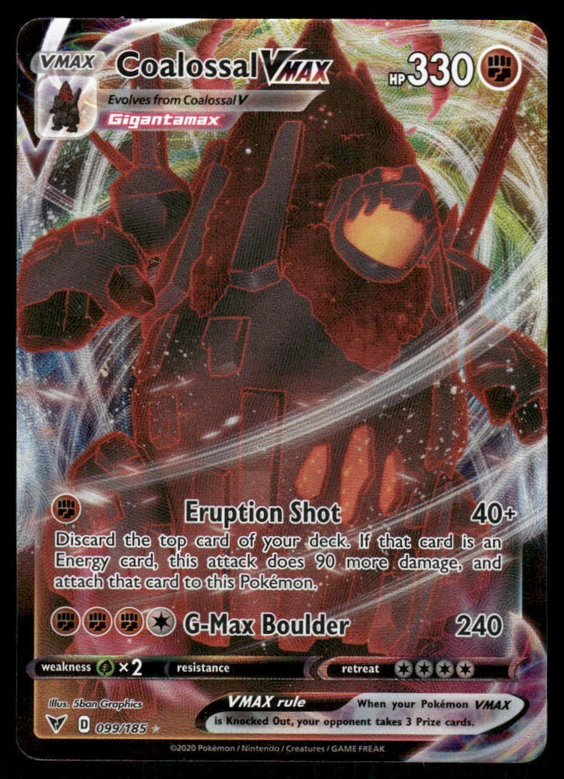 Pokemon Tcg Coalossal VMAX #99 Pokemon Vivid Voltage NM